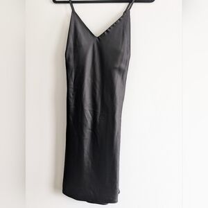 Dress Forum Black Satin Mini Dress